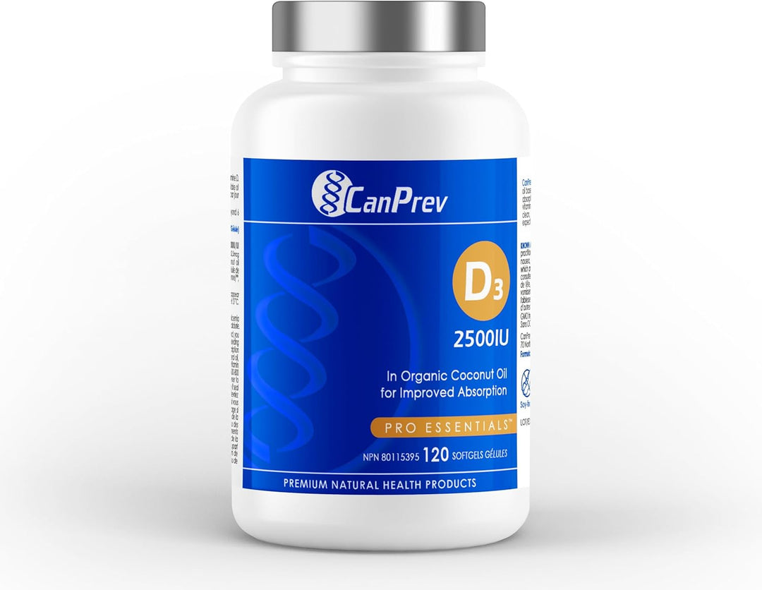 CanPrev D3 2500IU 120 Softgels | Anthem Supplements Canada