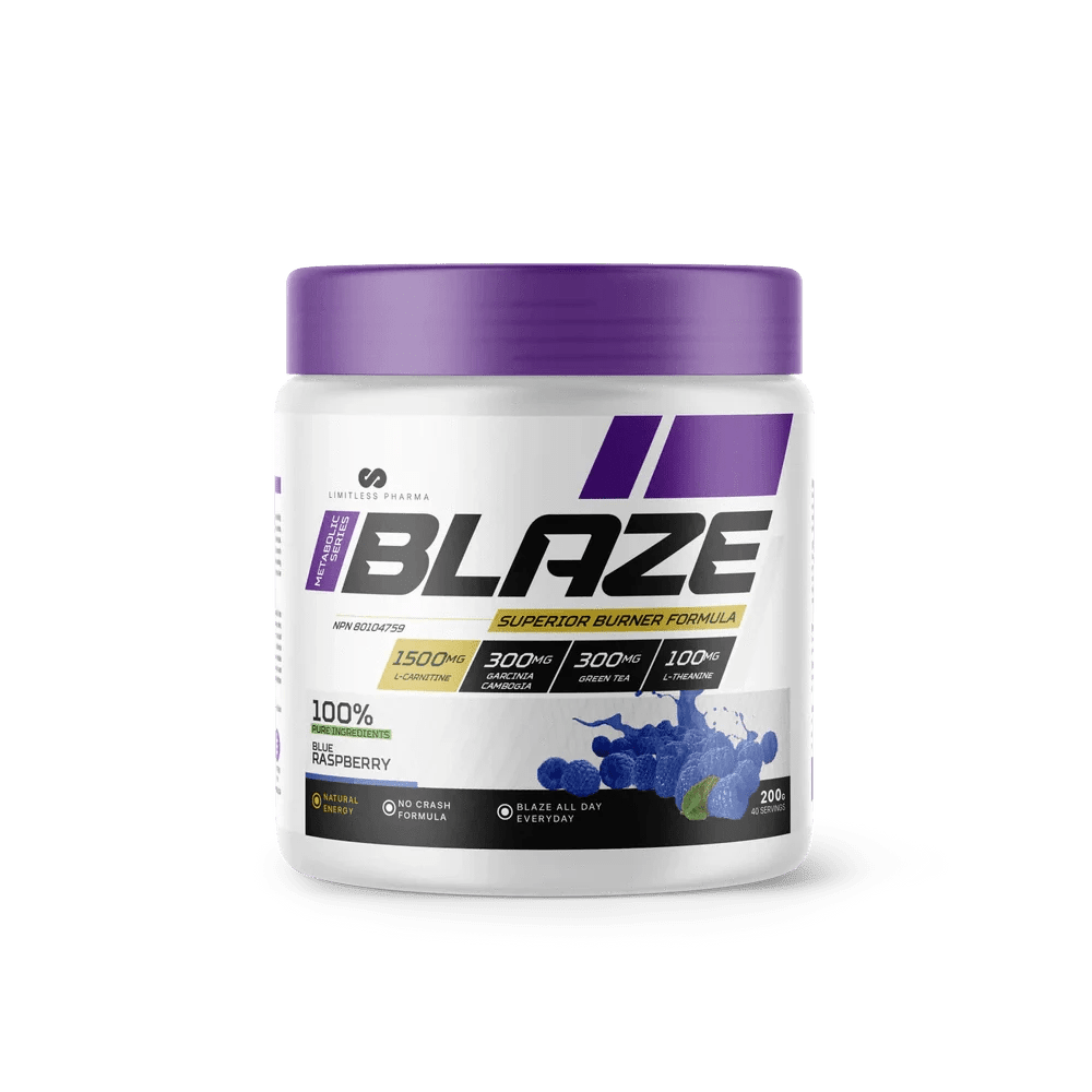 Limitless Pharma BLAZE Blue Raspberry | Anthem Supplements Canada