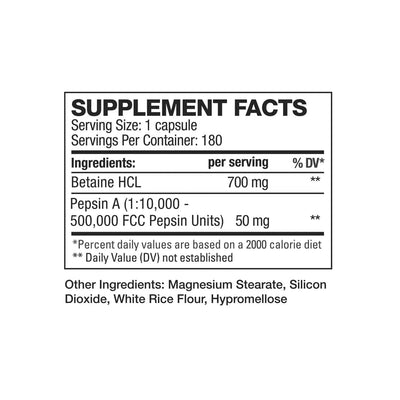 Supplement Label