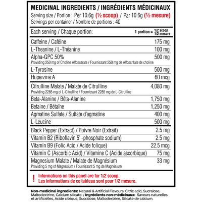 Supplement Label