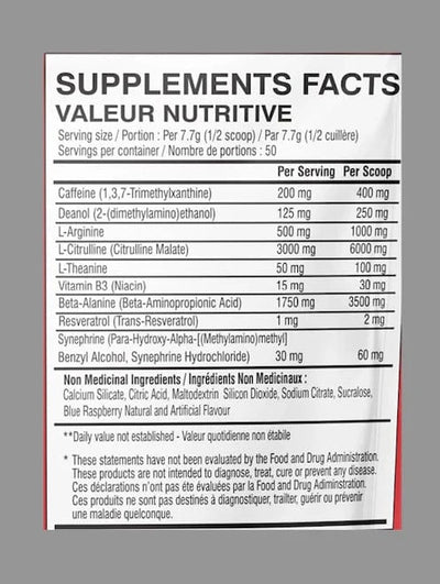 Supplement Label