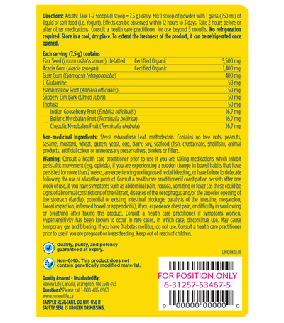 Supplement Label