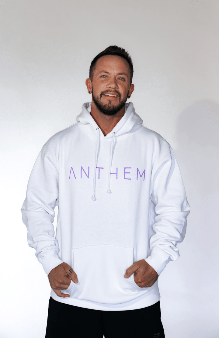 Anthem Hoodie White | Anthem Supplements Canada