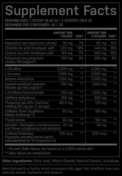 Supplement Label