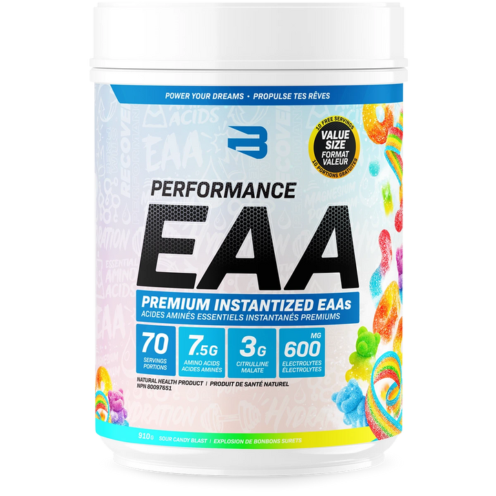 Believe Supplements Performance EAA Sour Candy Blast | Anthem Supplements Canada