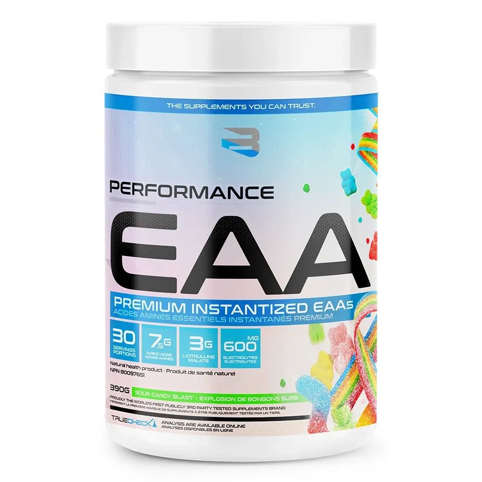 Believe Supplements Performance EAA Sour Candy Blast | Anthem Supplements Canada
