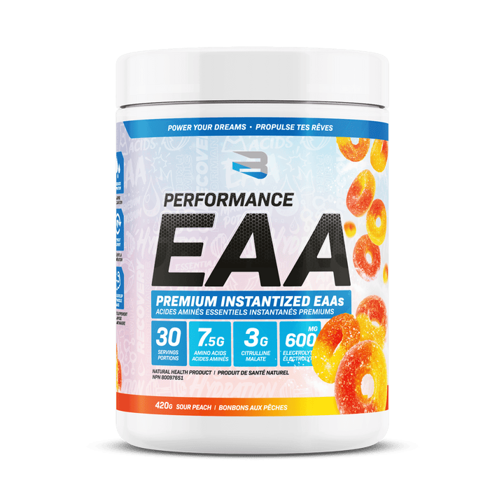 Believe Supplements Performance EAA Sour Peach | Anthem Supplements Canada