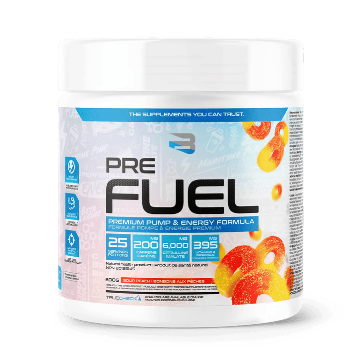 Believe Supplements Pre Fuel Sour Peach | Anthem Supplements Canada
