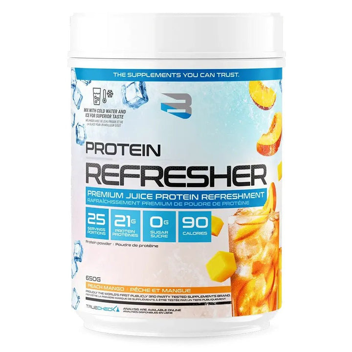 Believe Supplements Protein Refresher Peach Mango | Anthem Supplements Canada