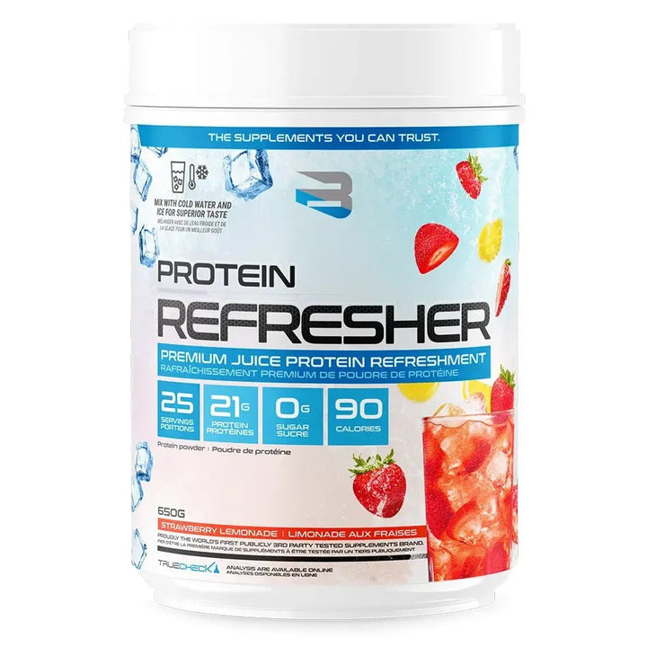Believe Supplements Protein Refresher Strawberry Lemonade | Anthem Supplements Canada