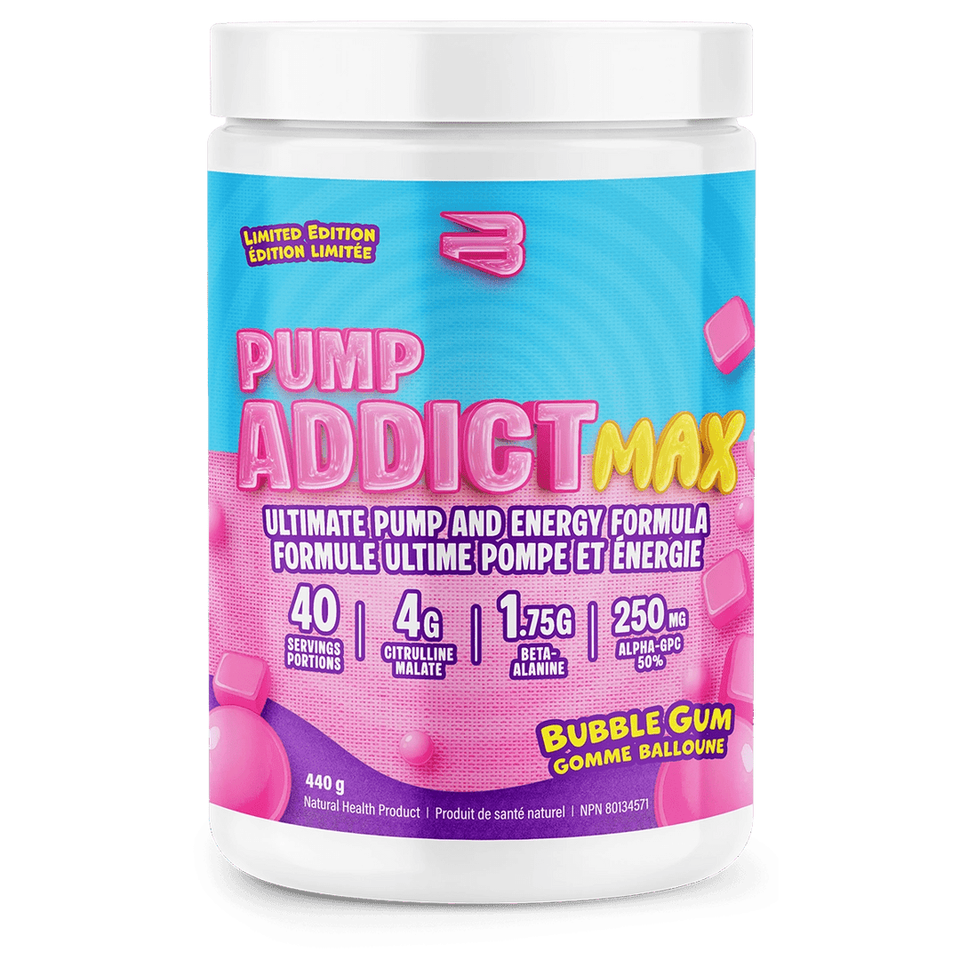 Believe Supplements Pump Addict MAX - 20 Servings Bubble Gum | Anthem Supplements Canada