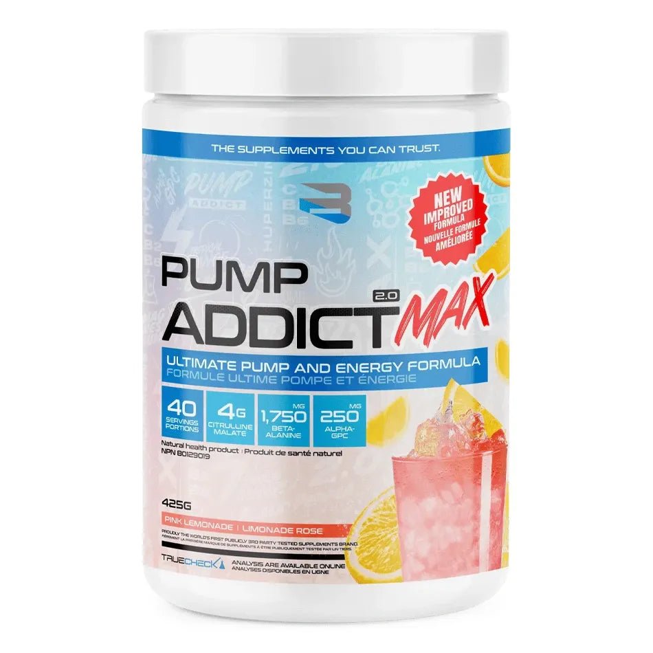 Believe Supplements Pump Addict MAX Pink Lemonade | Anthem Supplements Canada