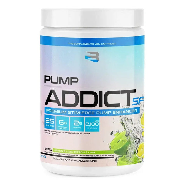 Believe Supplements Pump Addict Stim Free Lemon Lime | Anthem Supplements Canada