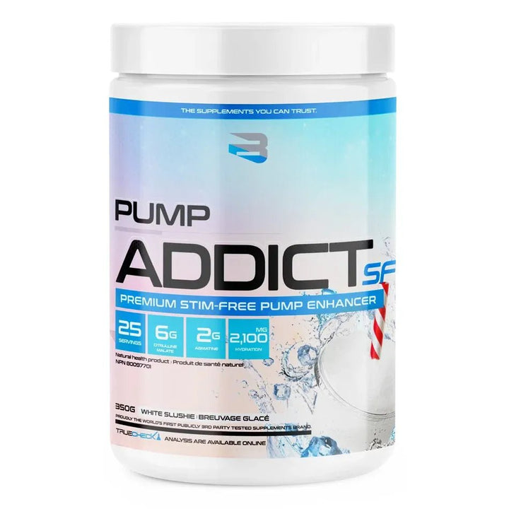 Believe Supplements Pump Addict Stim Free White Slushie | Anthem Supplements Canada