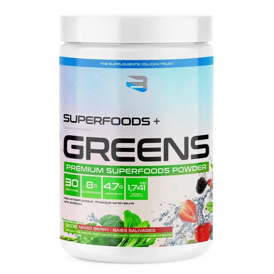 Believe Supplements Superfoods + Greens Mixed Berries | Anthem Supplements Canada