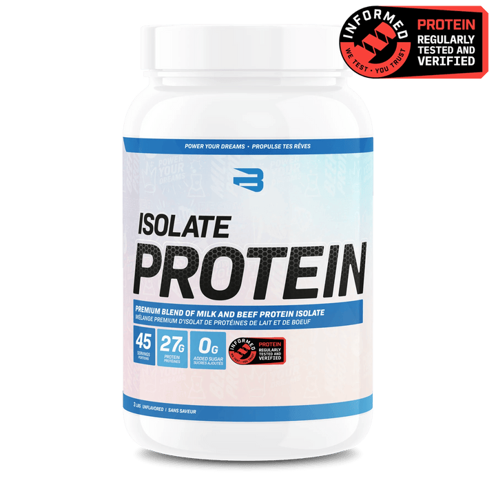 Believe Supplements Unflavoured Isolate Protein 3lb | Anthem Supplements Canada