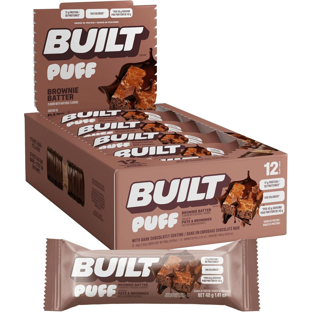 Built Puffs Protein Bars Brownie Batter | Anthem Supplements Canada