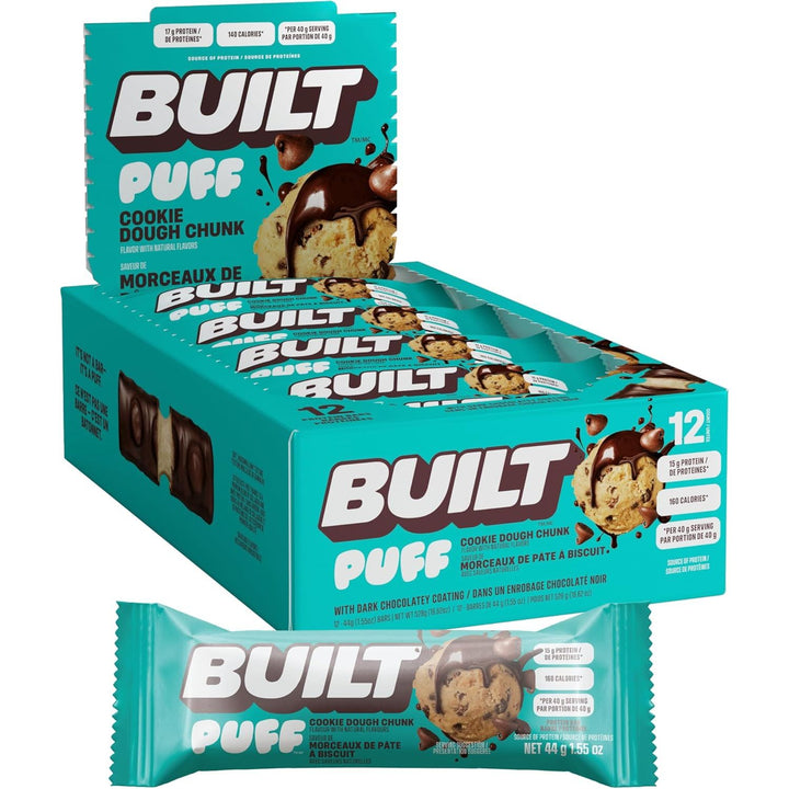 Built Puffs Protein Bars Cookie Dough Chunk | Anthem Supplements Canada