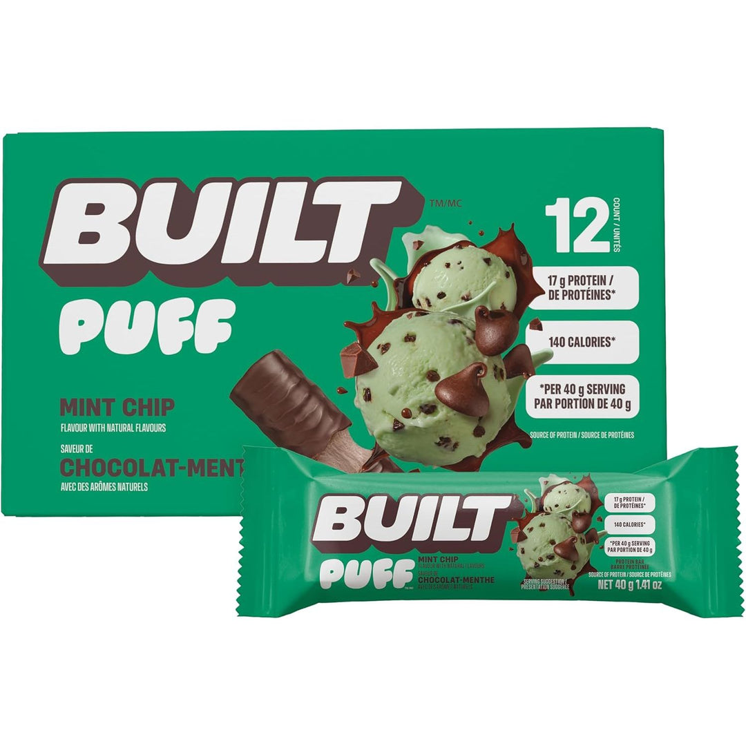 Built Puffs Protein Bars Mint Chip | Anthem Supplements Canada