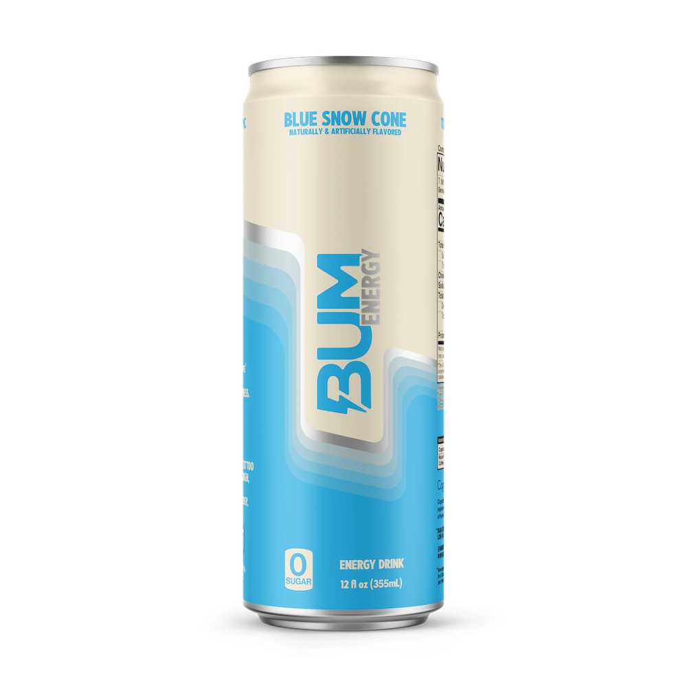 BUM Energy Drink - 355mL Blue Snow Cone | Anthem Supplements Canada