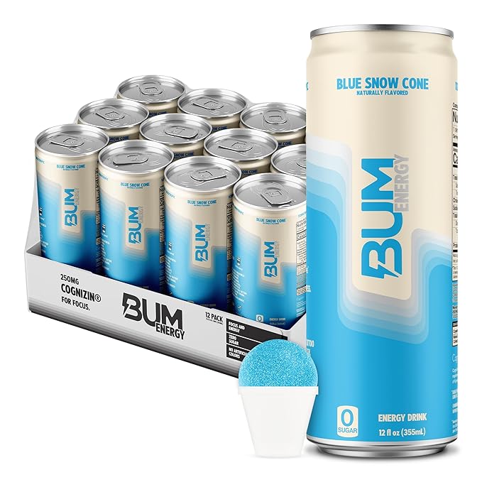 BUM Energy Drink Blue Snow Cone | Anthem Supplements Canada