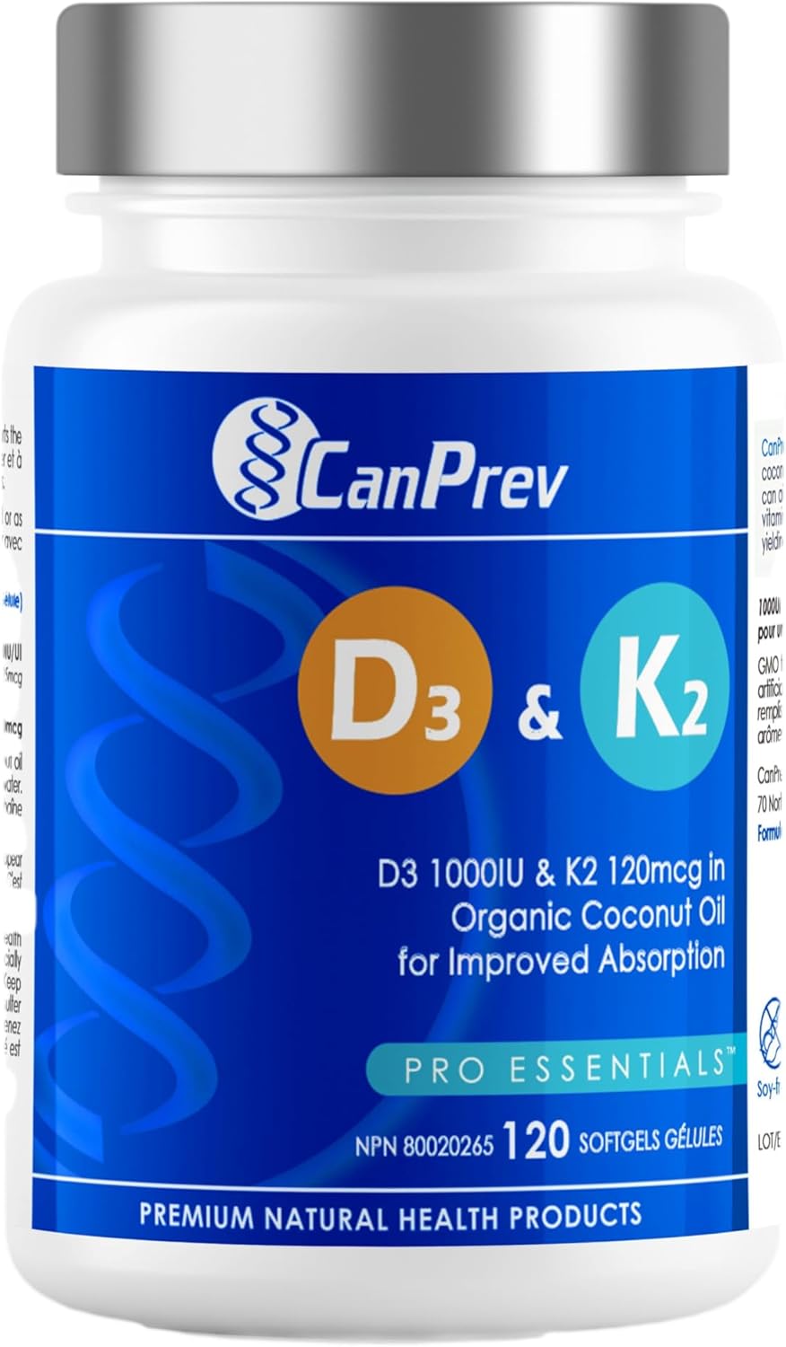 CanPrev D3 & K2 Softgels 120 Softgels | Anthem Supplements Canada