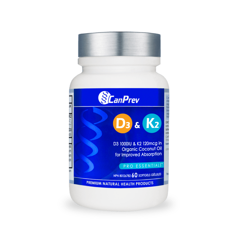CanPrev D3 & K2 Softgels - 60 Softgels | Anthem Supplements Canada