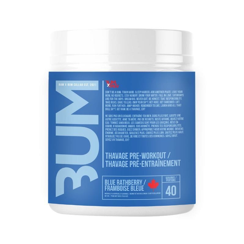 CBUM X RAW Thavage Pre - Workout 40 Servings Blue Rathberry | Anthem Supplements Canada