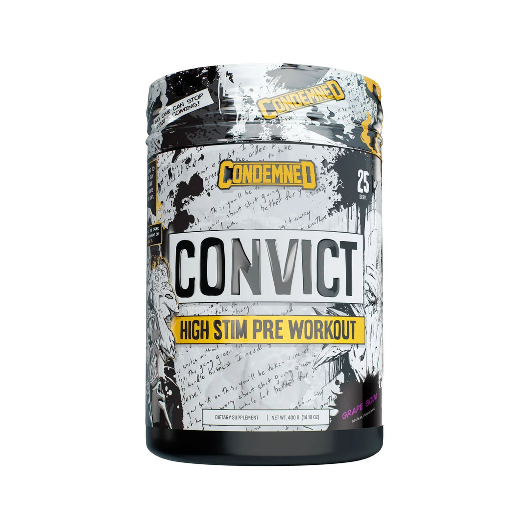 Condemned Labz Convict 2.0 Pre - Workout 25 Servings Grape Soda | Anthem Supplements Canada