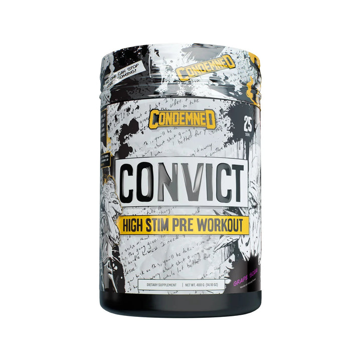 Condemned Labz Convict 2.0 Pre - Workout 25 Servings Grape Soda | Anthem Supplements Canada