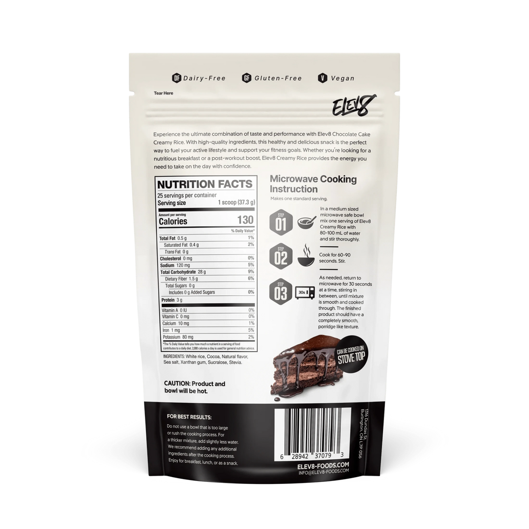 Elev8 Creamy Rice Chocolate Cake | Anthem Supplements Canada
