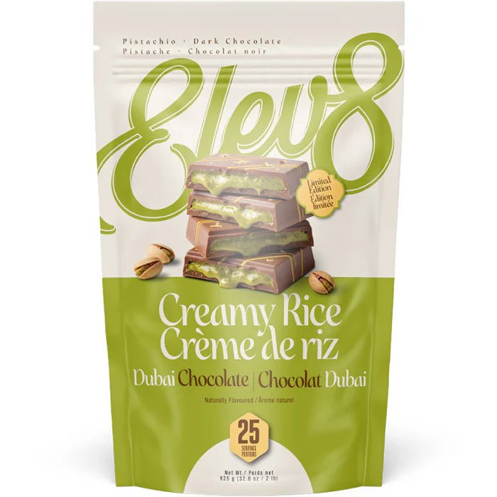 Elev8 Creamy Rice Dubai Chocolate | Anthem Supplements Canada