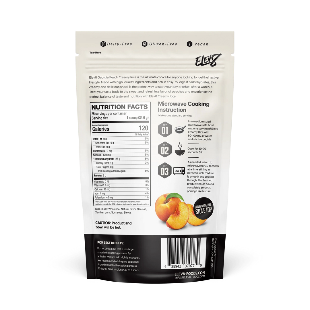 Elev8 Creamy Rice Georgia Peach | Anthem Supplements Canada