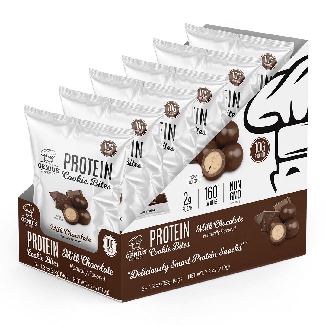 Genius Gourmet Protein Cookie Bites Milk Chocolate | Anthem Supplements Canada