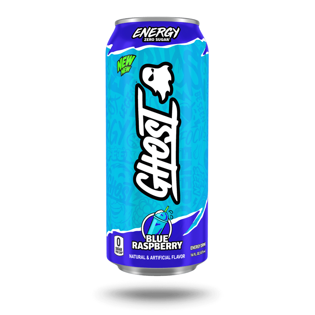 Ghost Energy Drink - 473mL Blue Raspberry | Anthem Supplements Canada