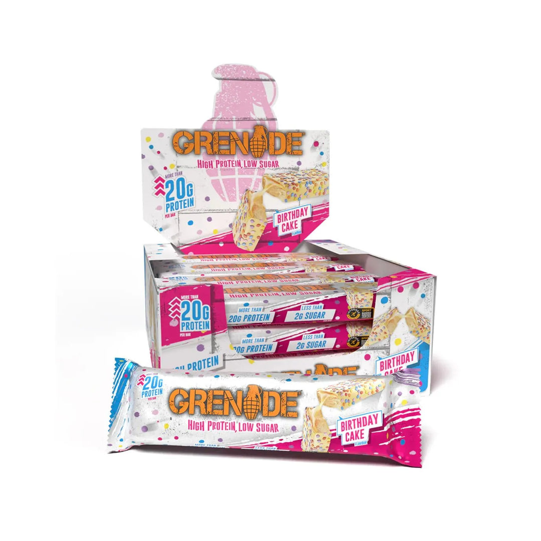 Grenade Protein Bar Birthday Cake | Anthem Supplements Canada