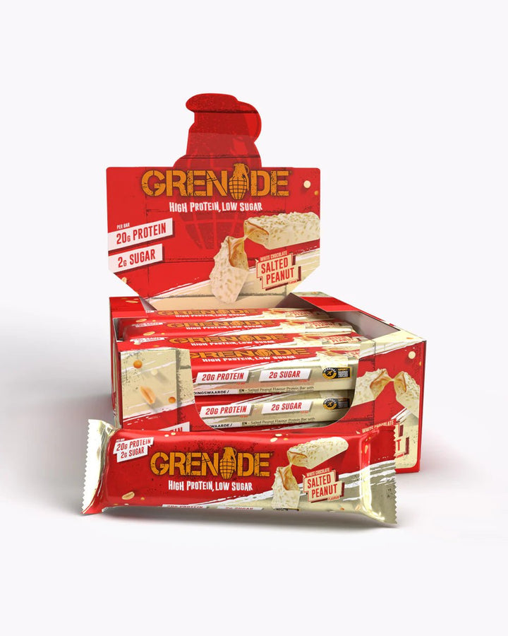 Grenade Protein Bar White Chocolate Salted Peanut | Anthem Supplements Canada