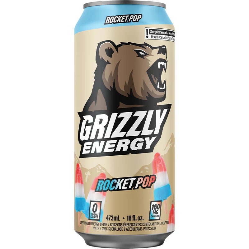 Grizzly Energy Drink Rocket Pop | Anthem Supplements Canada