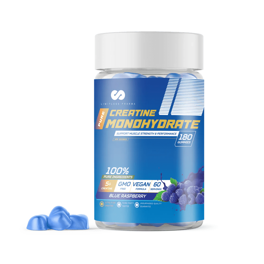 Limitless Creatine Gummies Blue Raspberry | Anthem Supplements Canada