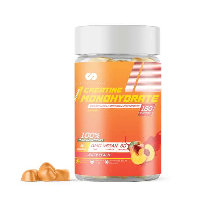 Limitless Creatine Gummies Juicy Peach | Anthem Supplements Canada