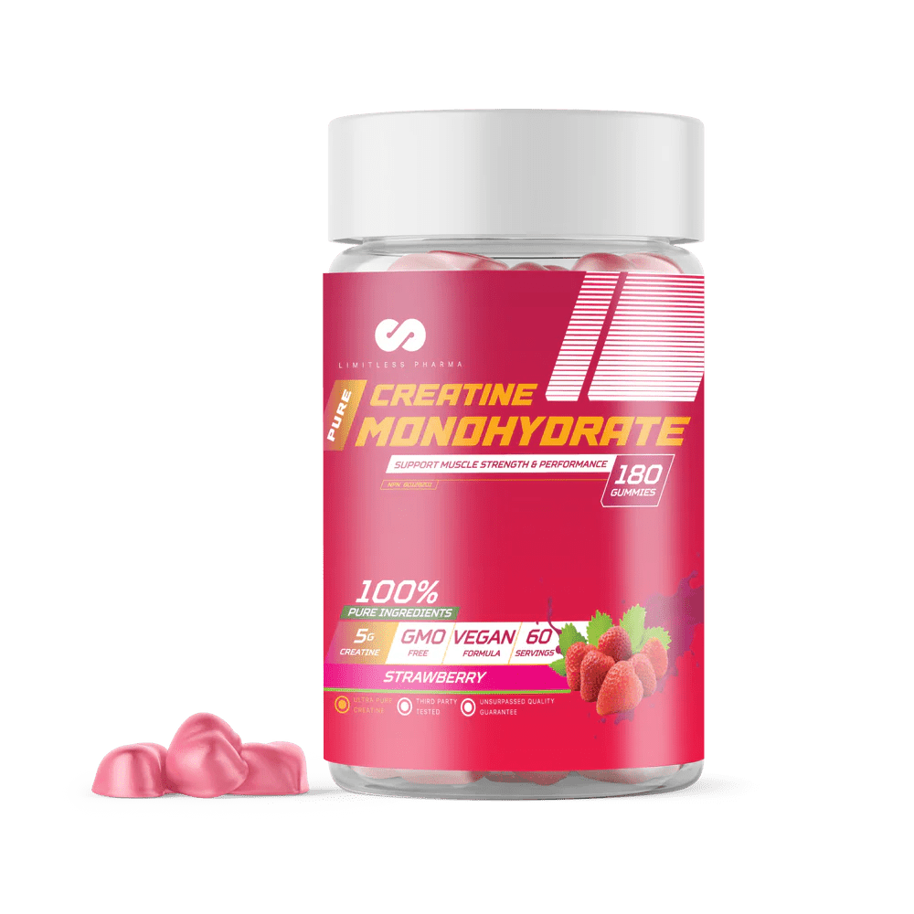 Limitless Creatine Gummies Strawberry | Anthem Supplements Canada