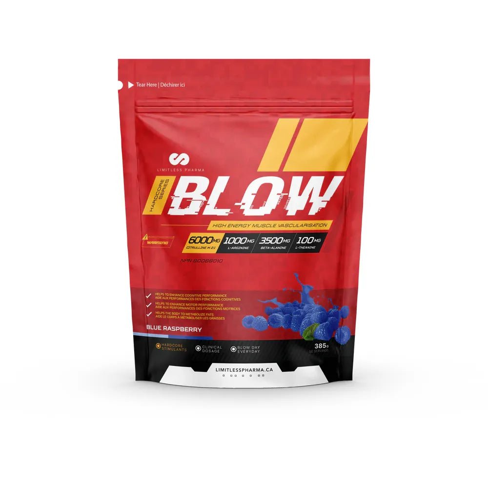 Limitless Pharma BLOW Blue Raspberry | Anthem Supplements Canada