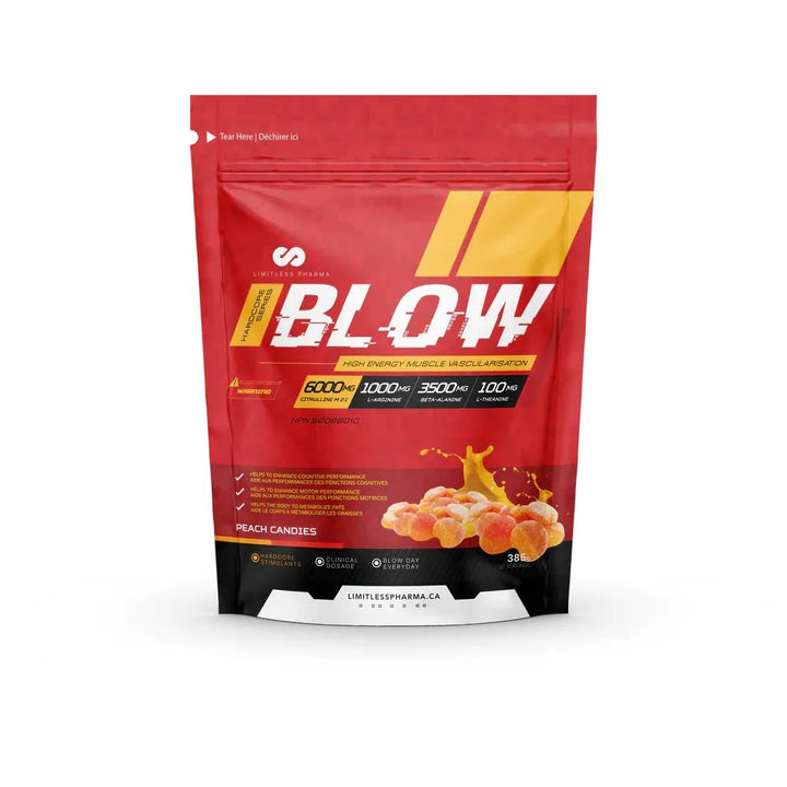 Limitless Pharma BLOW Peach Candy | Anthem Supplements Canada