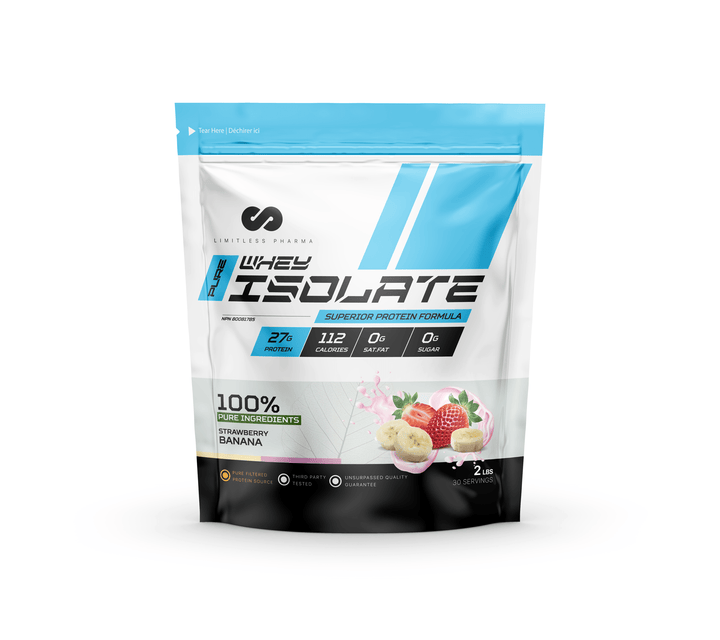 Limitless Pharma Isolate Strawberry Banana | Anthem Supplements Canada