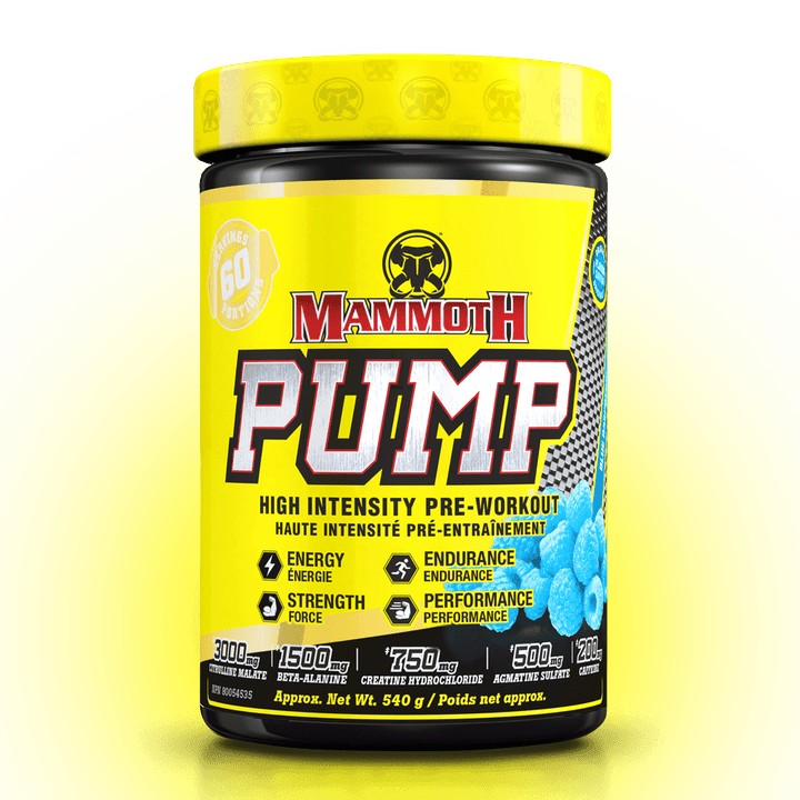 Mammoth Pump 60 Servings Blue Raspberry | Anthem Supplements Canada