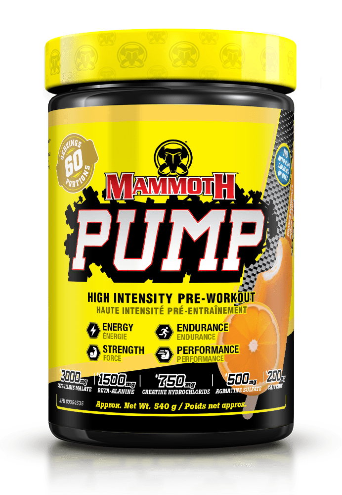 Mammoth Pump 60 Servings Orange Pumpsicle | Anthem Supplements Canada