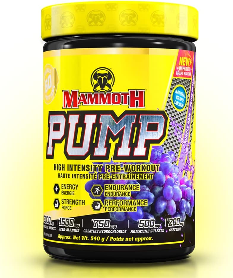 Mammoth Pump 60 Servings Purple Monsoon Grape | Anthem Supplements Canada
