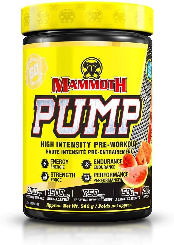 Mammoth Pump 60 Servings Watermelon | Anthem Supplements Canada