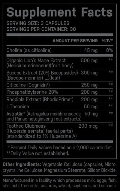 Supplement Label