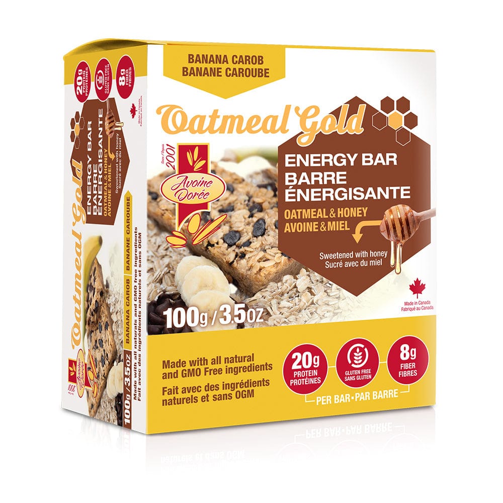 Oatmeal Gold Energy Bar Banana Carob | Anthem Supplements Canada